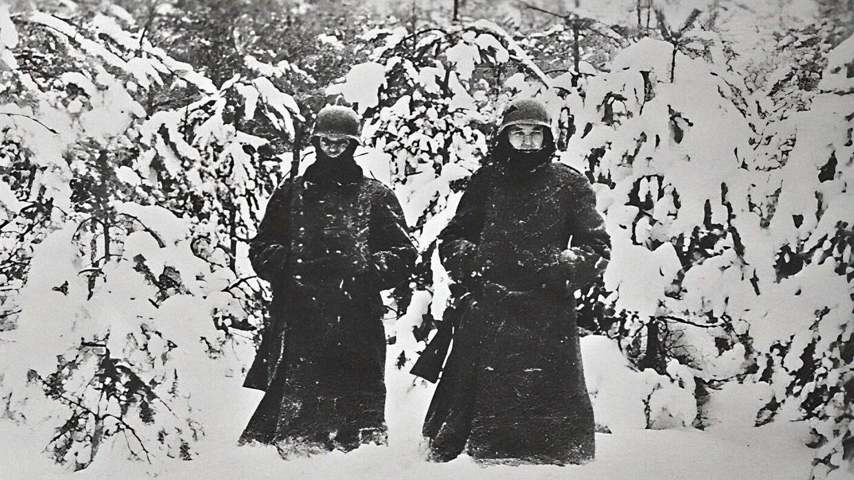 Немецкие солдаты  к западу от Москвы в декабре 1941 года
