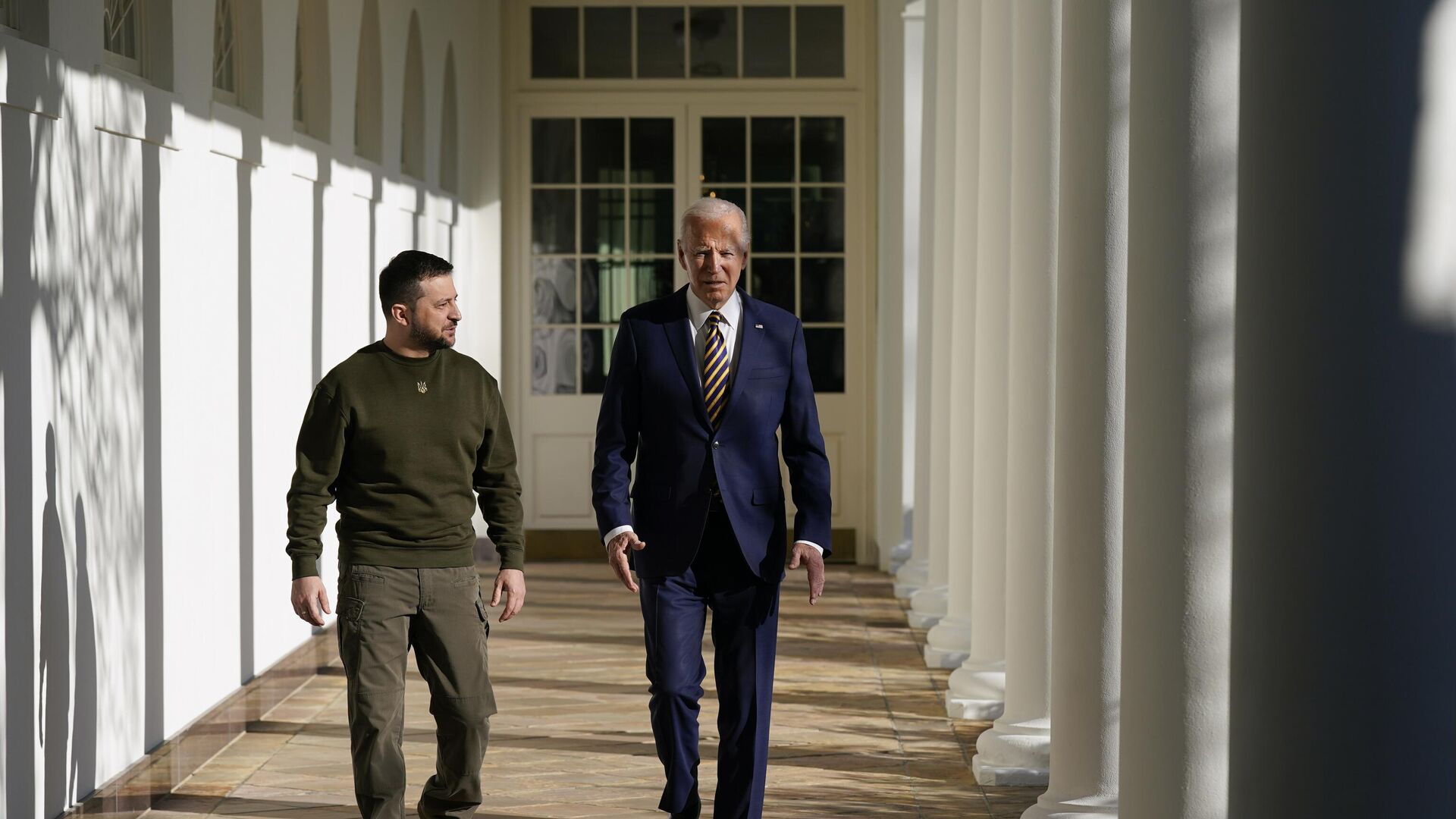 Президент США Джо Байден и президент Украины Владимир Зеленский во время встречи в Белом доме в Вашингтоне. 21 декабря 2022 года - ИноСМИ, 1920, 22.12.2022