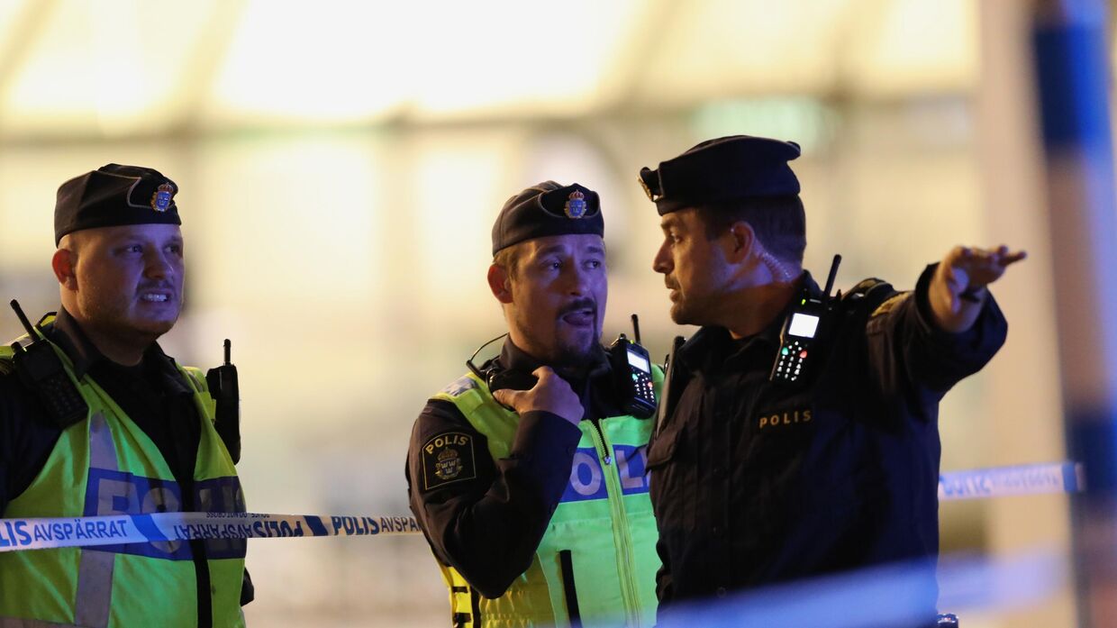 Шведская полиция в Гётеборге