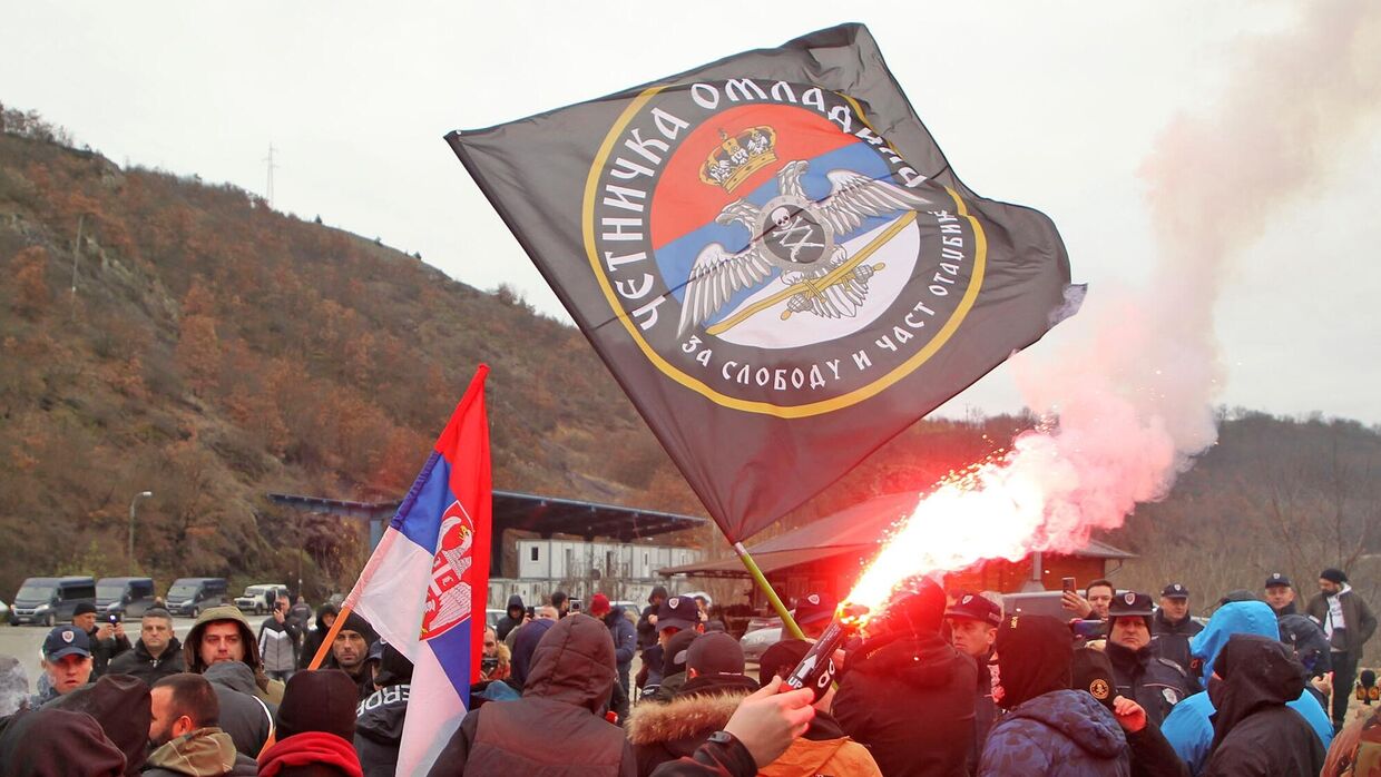 Акция в поддержку косовских сербов в Косово