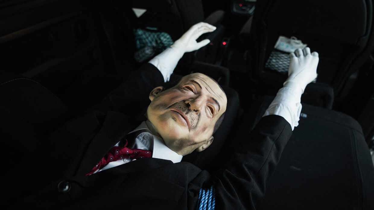 Кукла в виде президента Турции Реджепа Тайипа Эрдогана в Стокгольме, Швеция
