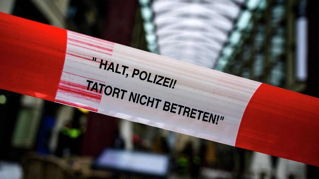 Полицейское оцепление в Берлине