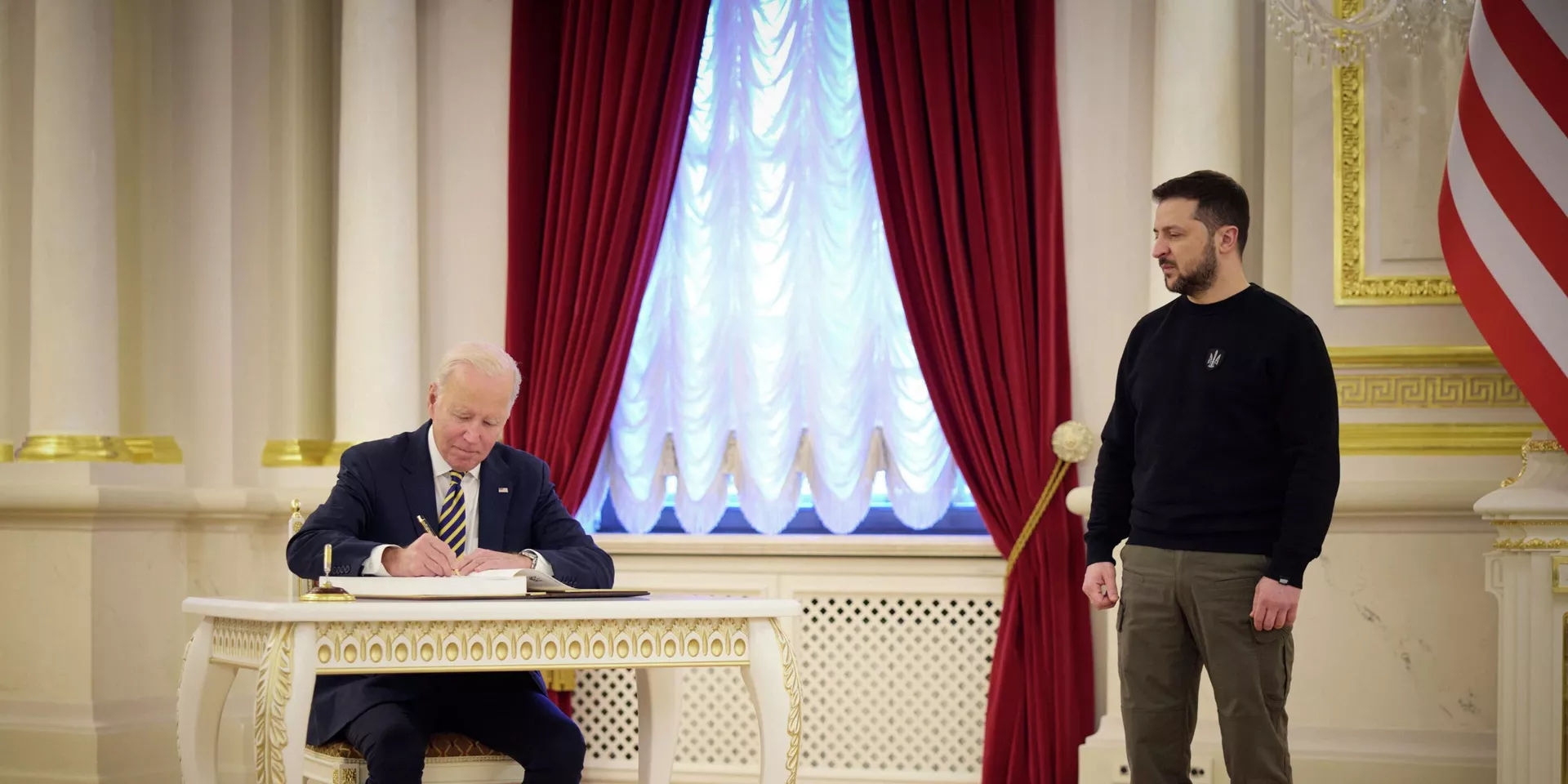 Президент США Джо Байден и президент Украины Владимир Зеленский в Киеве, Украина. 20 февраля 2023 года - ИноСМИ, 1920, 21.03.2023