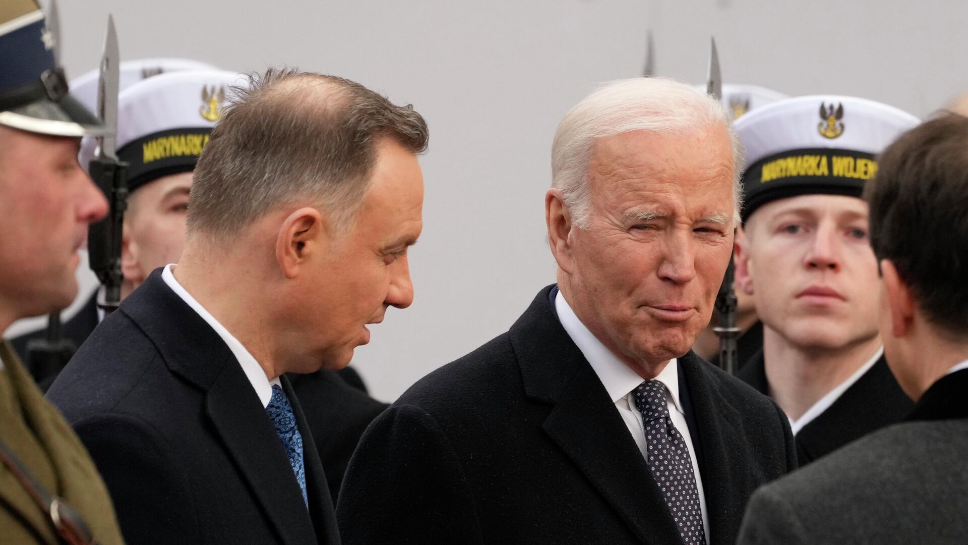 Президент Польши Анджей Дуда и президент США Джо Байден в Варшаве, Польша. 21 февраля 2023 года - ИноСМИ, 1920, 17.03.2023