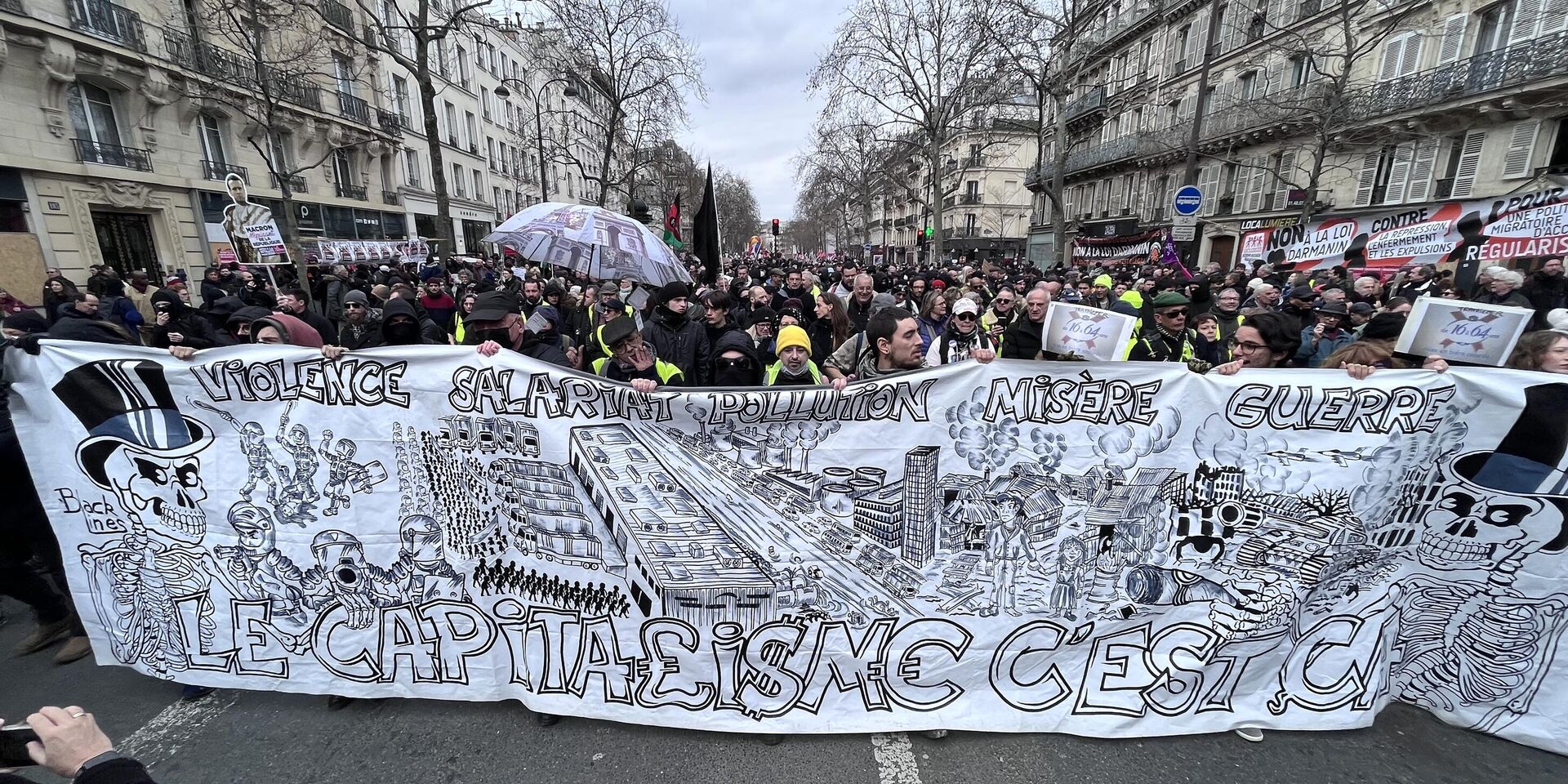 Протесты против пенсионной реформы продолжаются в Париже - ИноСМИ, 1920, 24.03.2023