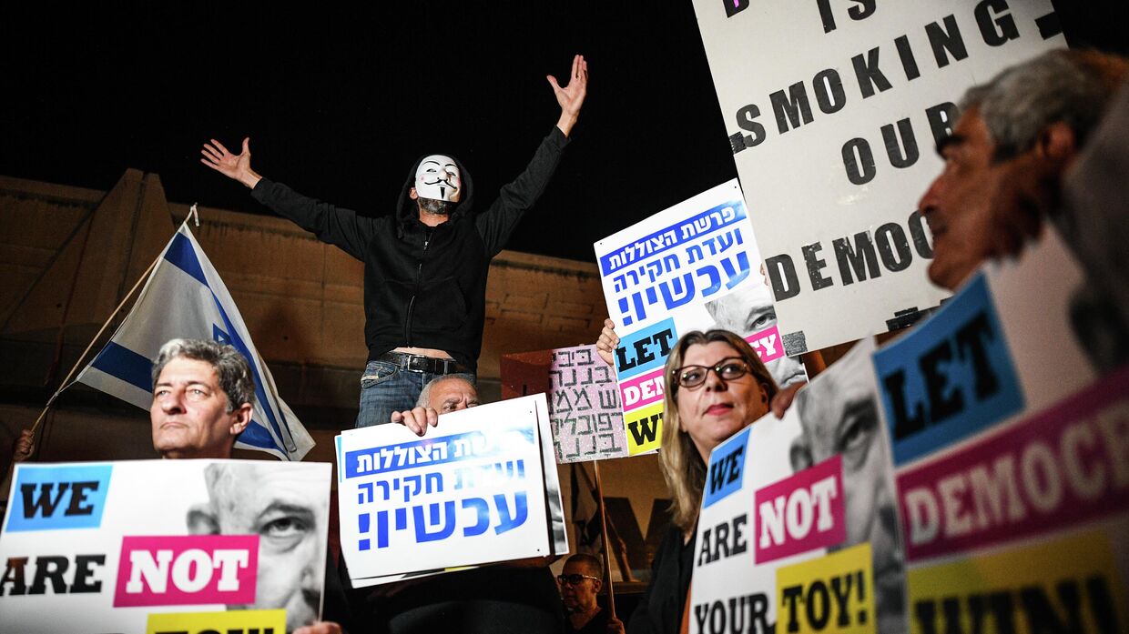 Акция протеста в Тель-Авиве