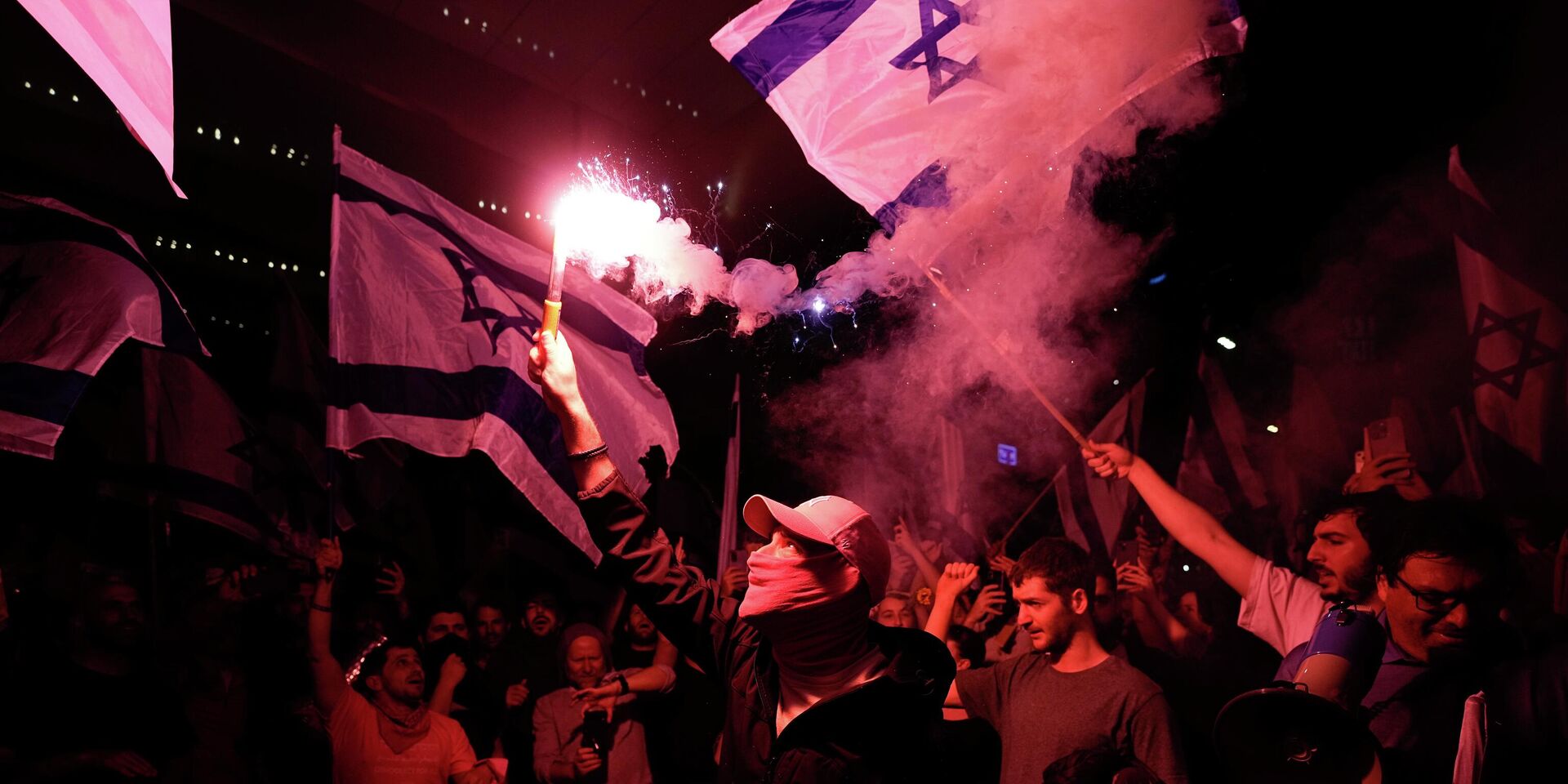 Участники митинга против судебной реформы израильского правительства в Тель-Авиве, Израиль - ИноСМИ, 1920, 27.03.2023