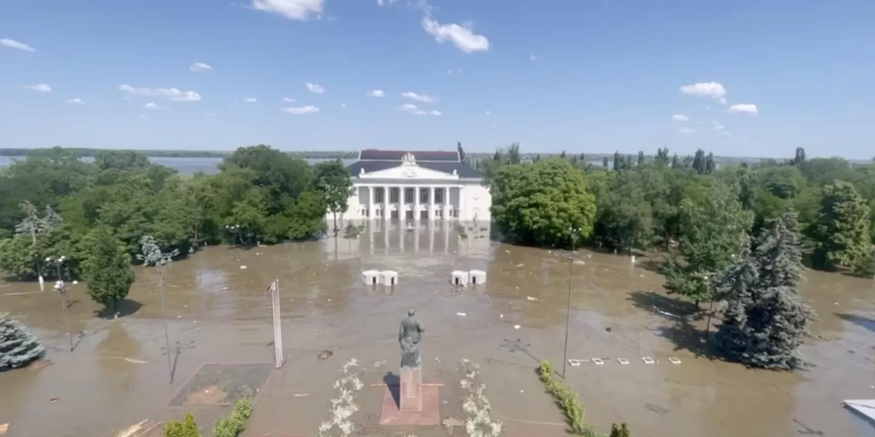 Наводнение после прорыва дамбы Каховской ГЭС