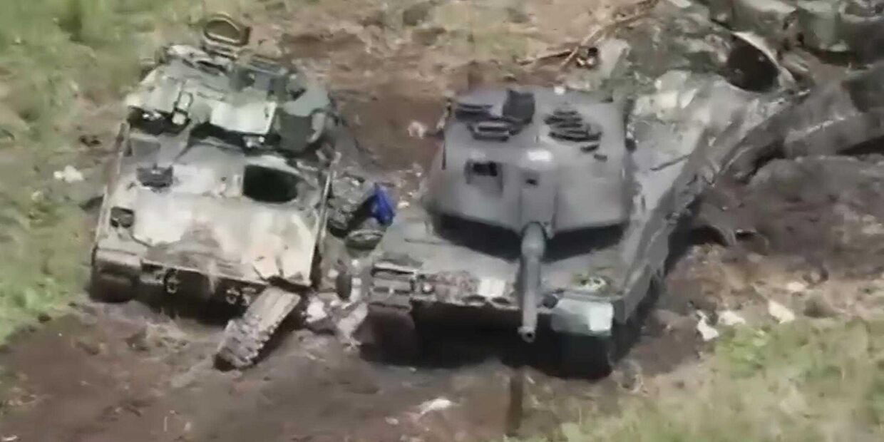 Сгоревшие танки ВСУ под Ореховом, Запорожье