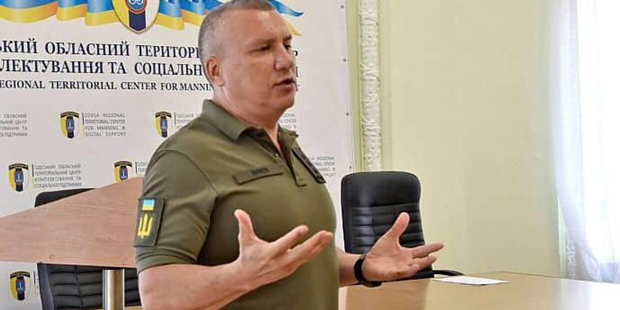 Обвиненный в коррупции одесский военком Украины Евгений Борисов 