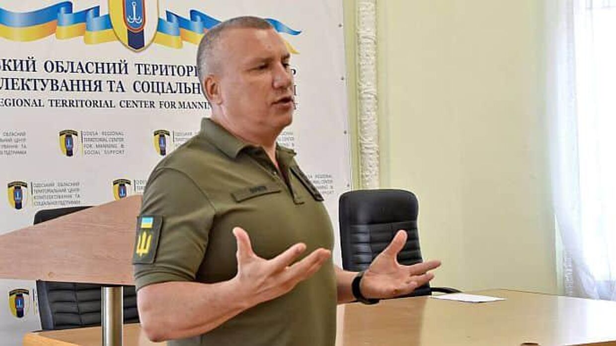 Обвиненный в коррупции одесский военком Украины Евгений Борисов 