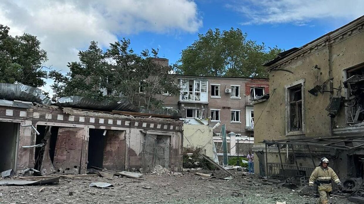 Последствия взрыва в центре Таганрога 