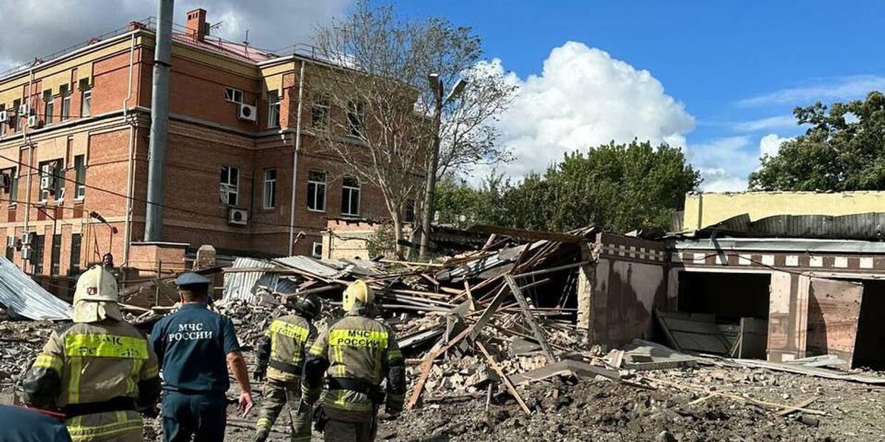 Последствия взрыва в центре Таганрога