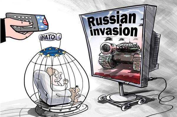 Карикатура русофобия Российская угроза