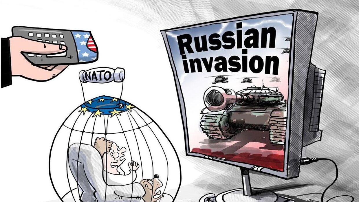Карикатура русофобия Российская угроза