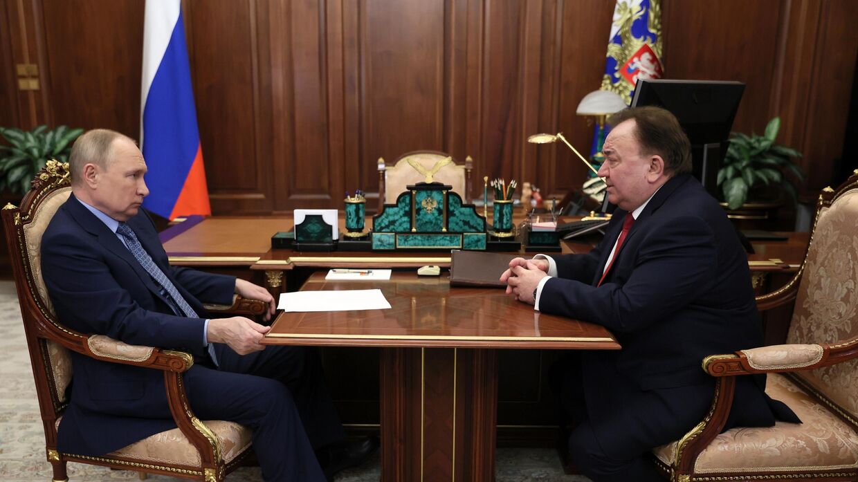 Президент РФ В. Путин встретился с главой Ингушетии М. Калиматовым