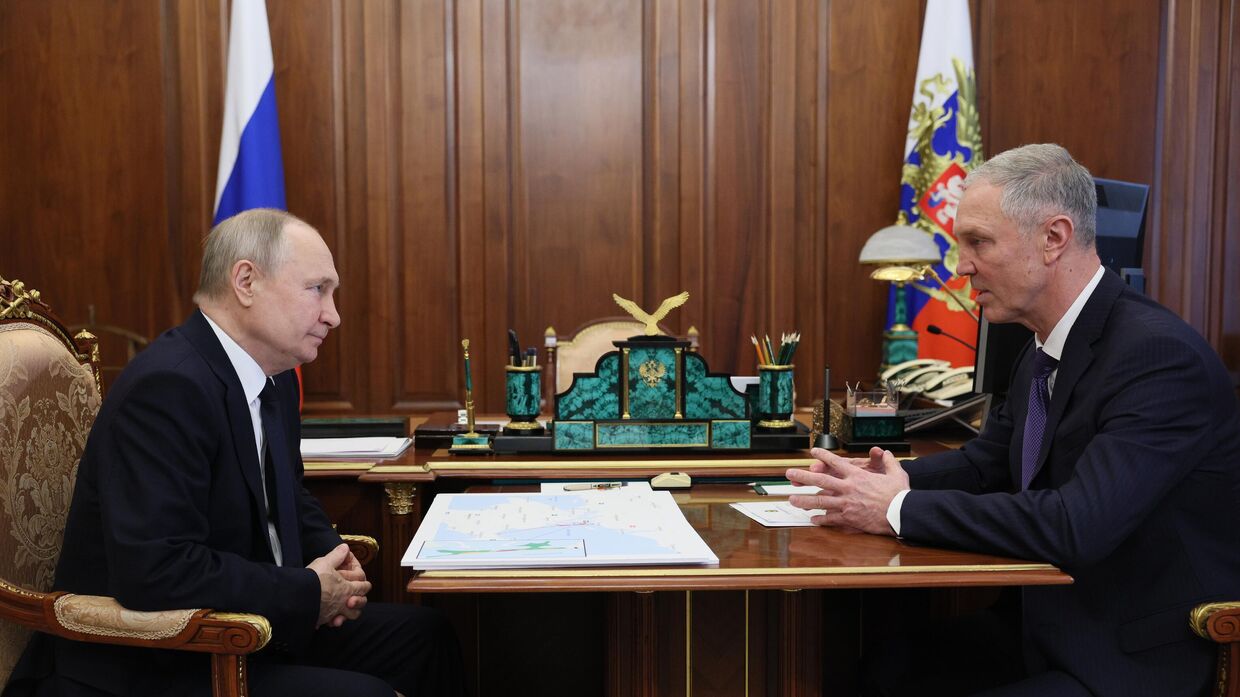 Встреча президента РФ В. Путина с врио глав новых регионов РФ