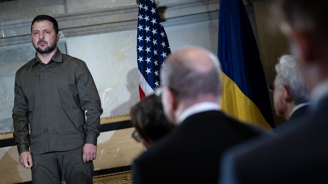Президент Украины Владимир Зеленский во время визита в Вашингтон, США
