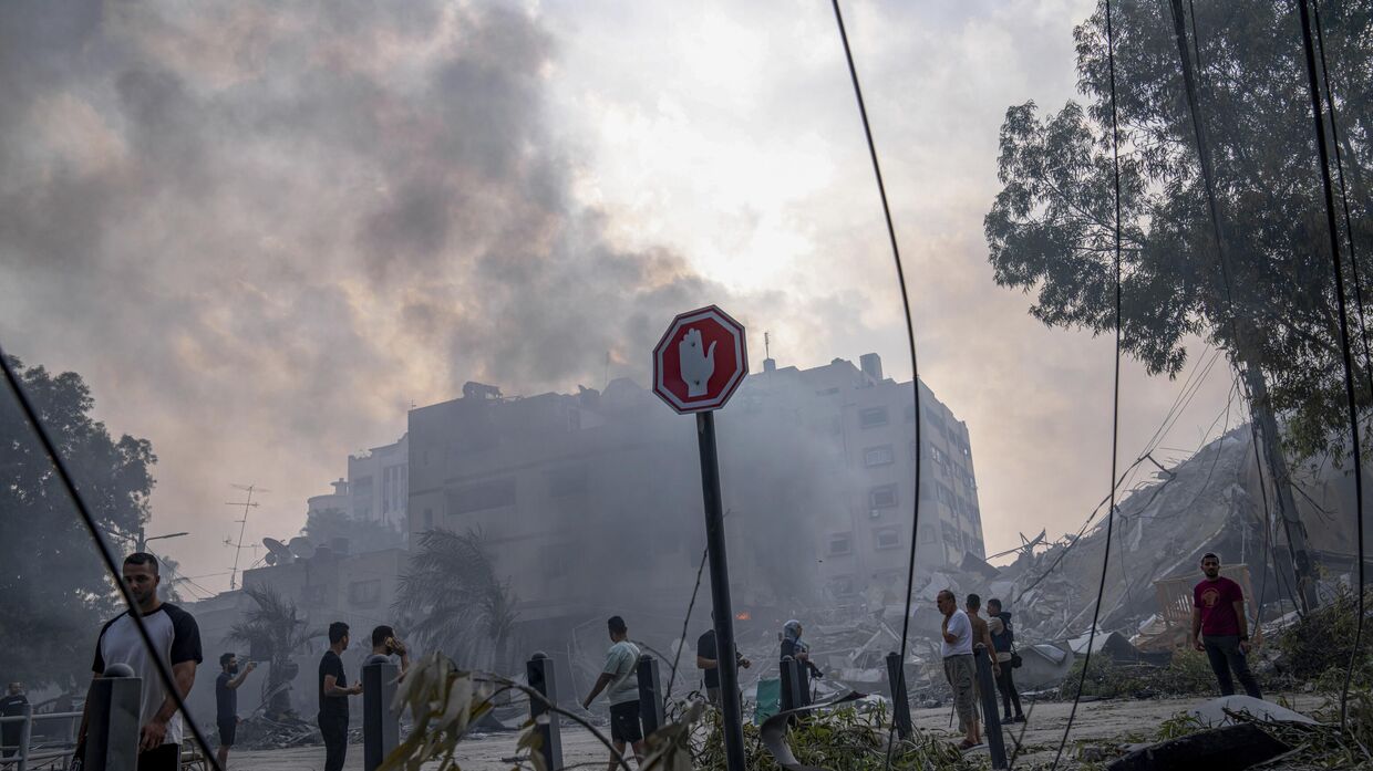 Последствия израильских ударов в Газе. 8 октября 2023 года.