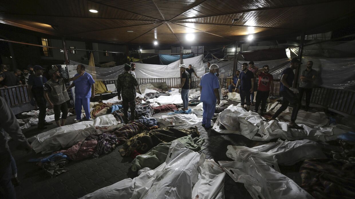 Жертвы удара по больнице Аль-Ахли Аль-Маадани