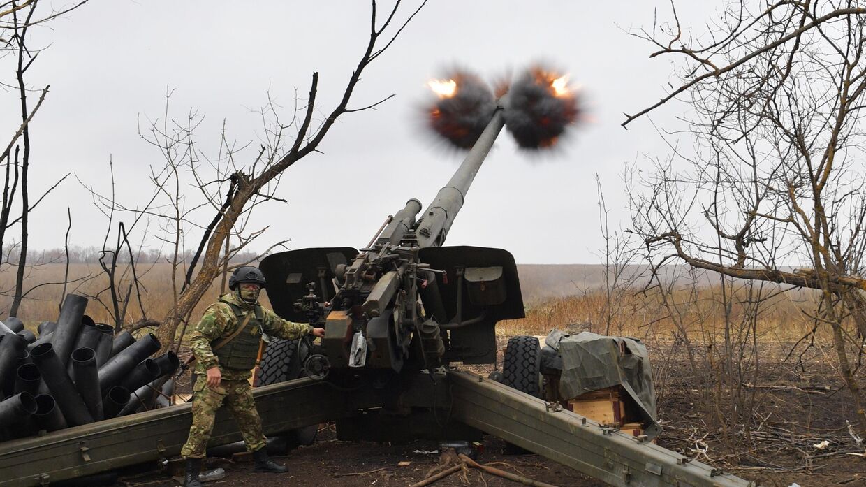Боевая работа артиллеристов на Запорожском направлении