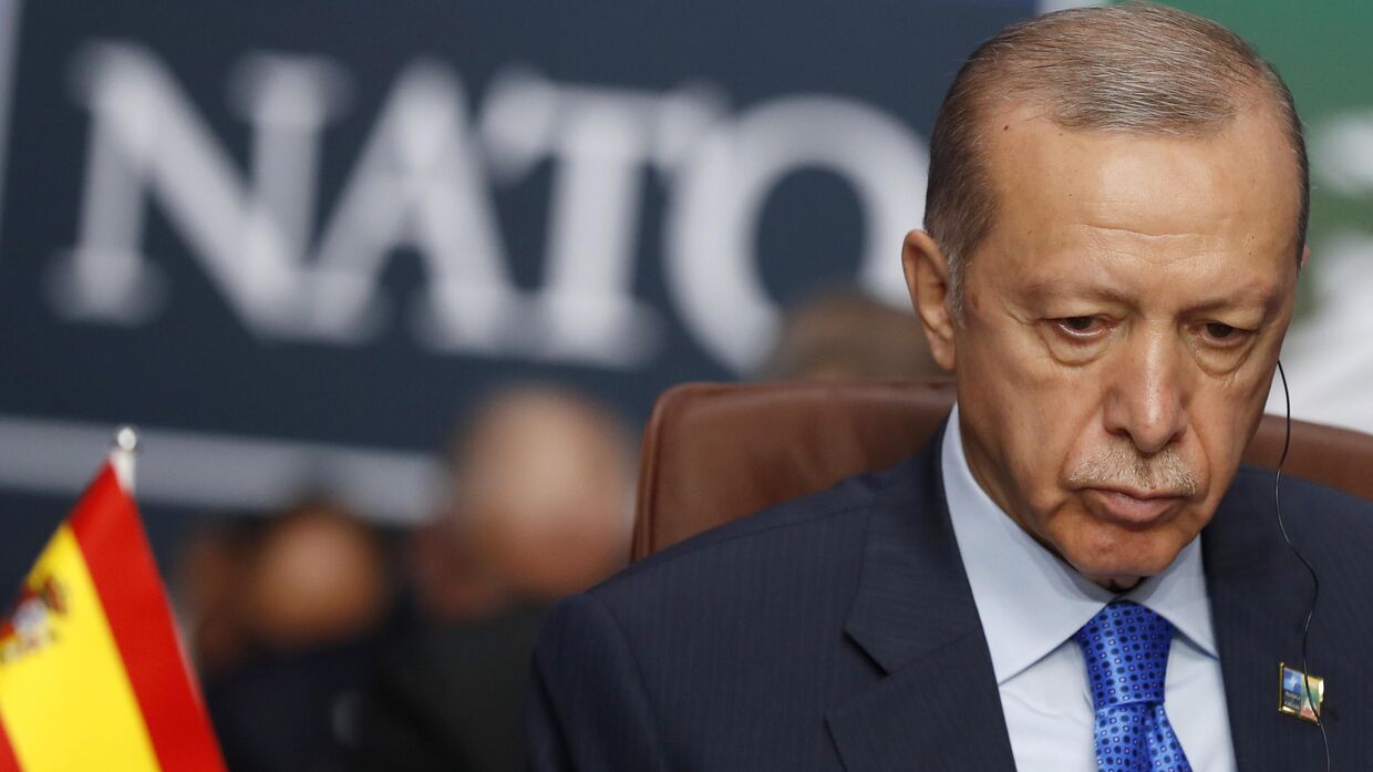 Президент Турции Реджеп Тайип Эрдоган на саммите НАТО в Вильнюсе, Литва, 11 июля 2023 г.