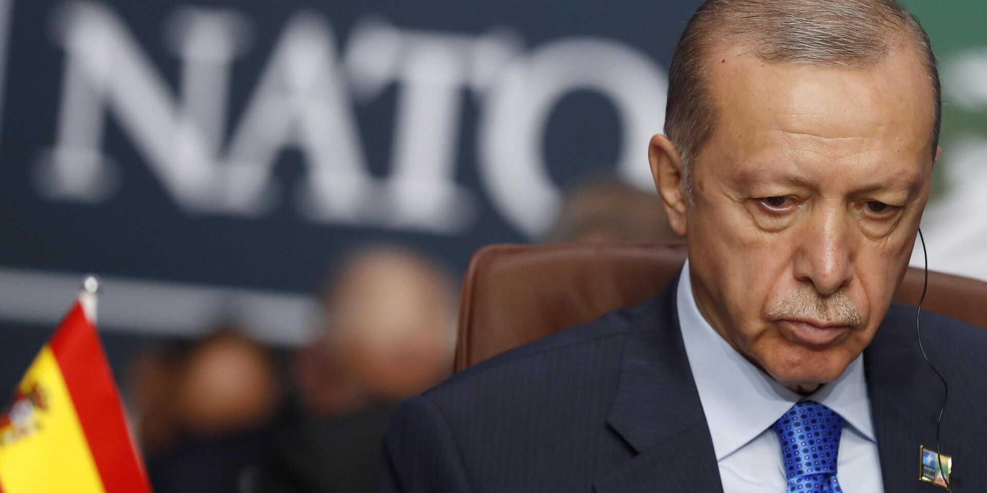 Президент Турции Реджеп Тайип Эрдоган на саммите НАТО в Вильнюсе, Литва, 11 июля 2023 г. - ИноСМИ, 1920, 15.05.2024