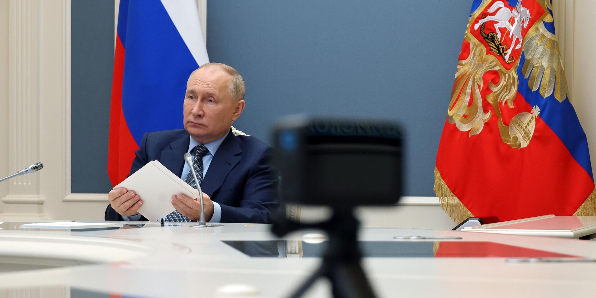 Президент РФ В. Путин принял участие во внеочередном саммите Группы двадцати - ИноСМИ, 1920, 23.11.2023