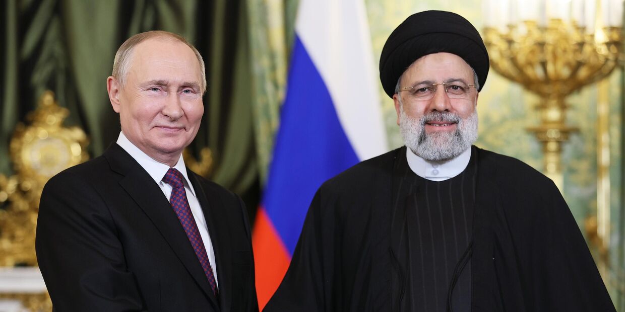 Встреча президента РФ Владимира Путина и президента Ирана Эбрахима Раиси