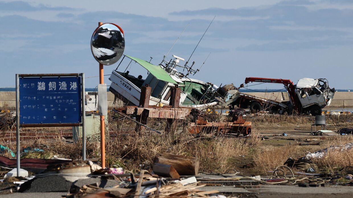 Последствия землетрясения на японском острове Ното, 11 января 2024 года