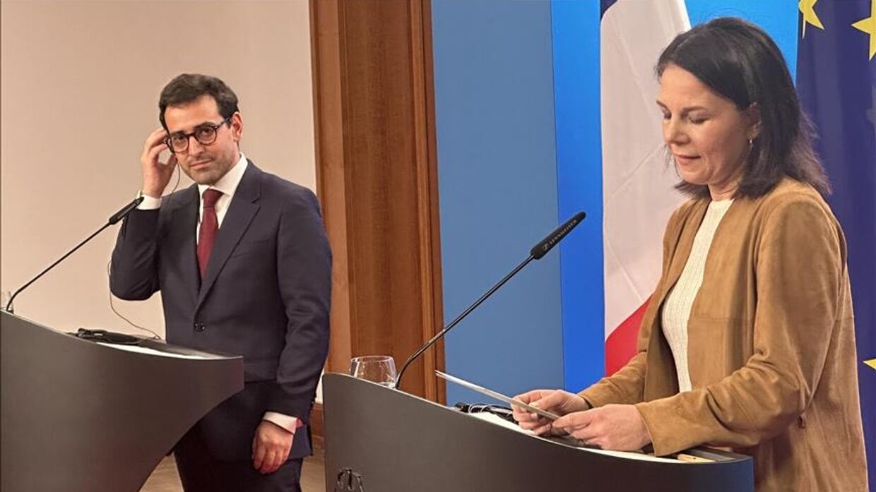 Министры иностранных дел Франции и Германии: Стефан Сежурне и Анналена Бербок 
