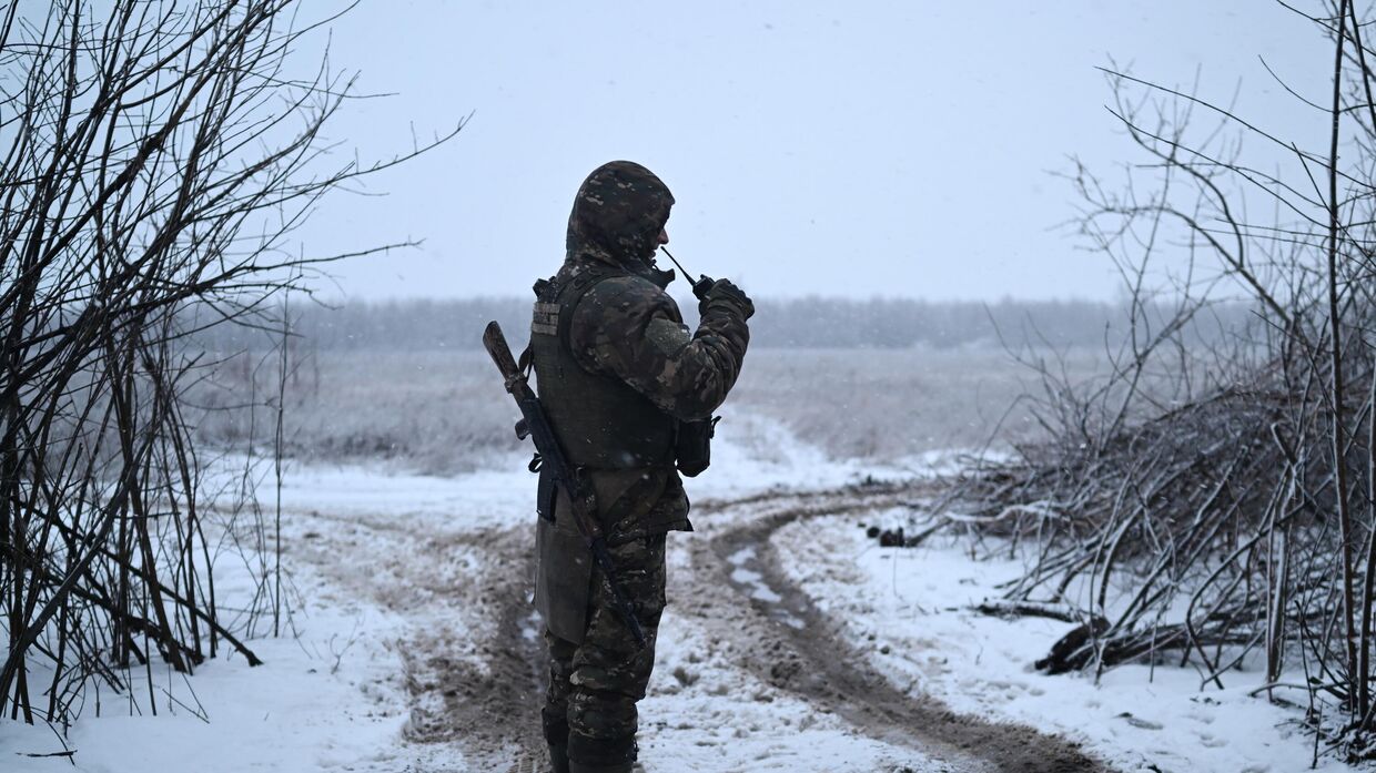 Российский военнослужащий в зоне специальной военной операции. 