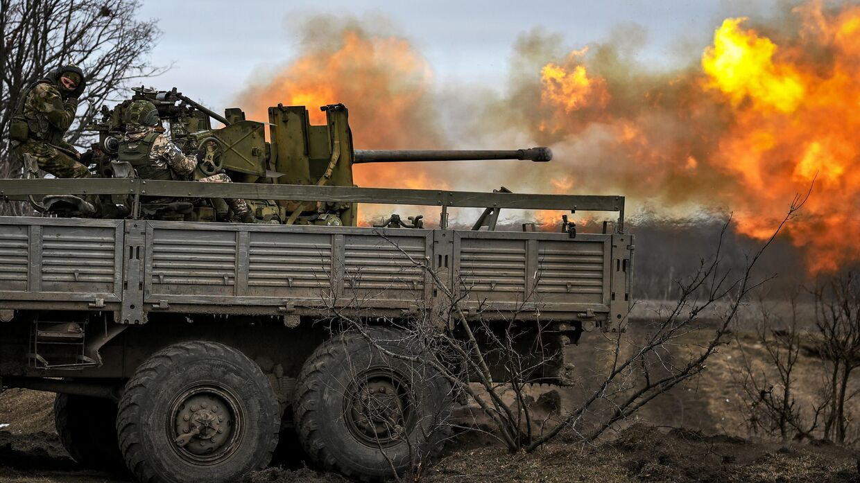 Боевая работа кочующих огневых расчетов зенитной установки С-60 ЦВО на Краснолиманском направлении