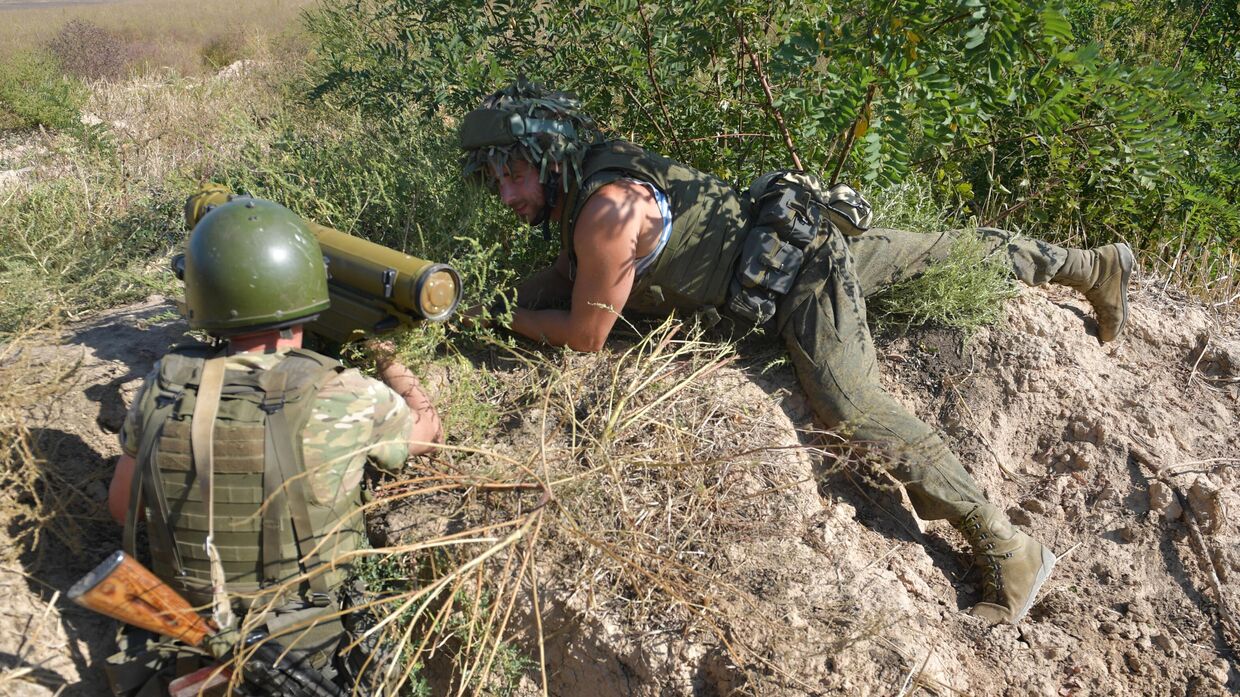 Позиции военнослужащих мотострелкового полка в Запорожской области