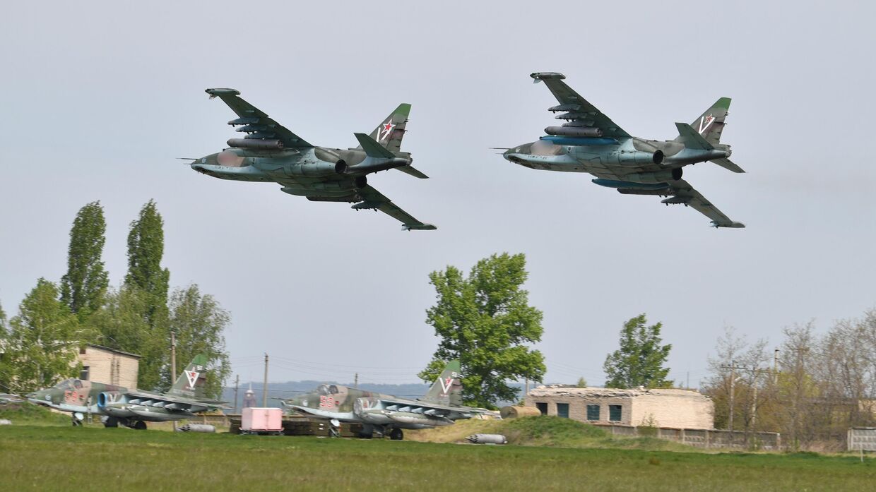 Самолеты Су-25 Грач, задействованные в специальной военной операции на Харьковском направлении