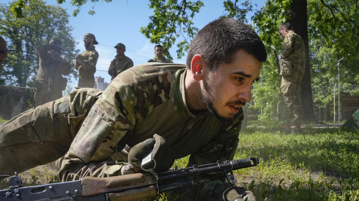 Тренировка мобилизованных в ВСУ