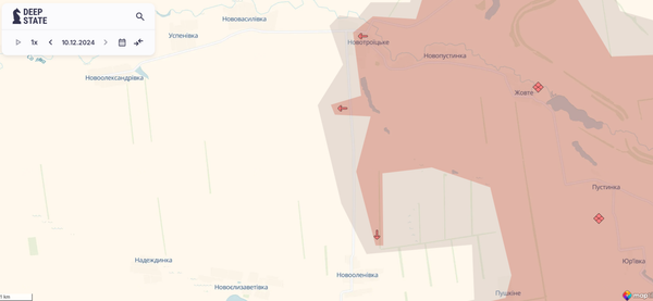 Ситуация возле Новооленовки (Фото: DeepStateMAP)