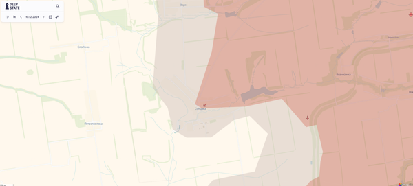 Ситуация в Сосновке (Фото: DeepStateMAP)