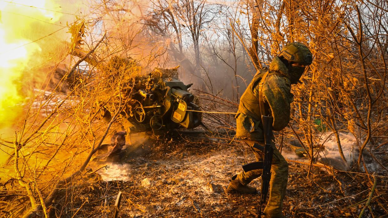 Боевая работа расчета гаубицы Д-30 группировки Центр на Красноармейском направлении СВО
