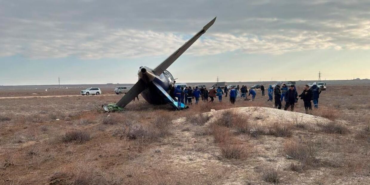 На месте крушения самолета в Актау