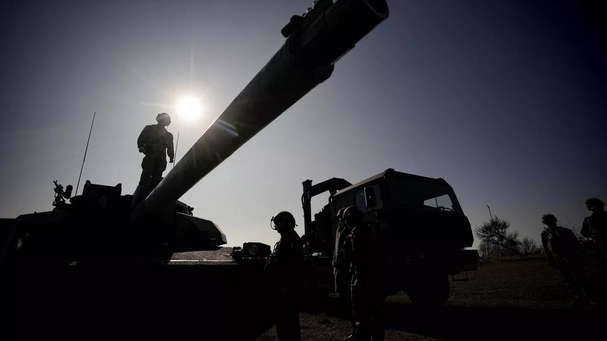 Французские военнослужащие во время учений