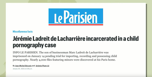 Статья в Le Parisien о преступных действиях Жереми Ладри Статья в Le Parisien о преступных действиях Жереми Ладри