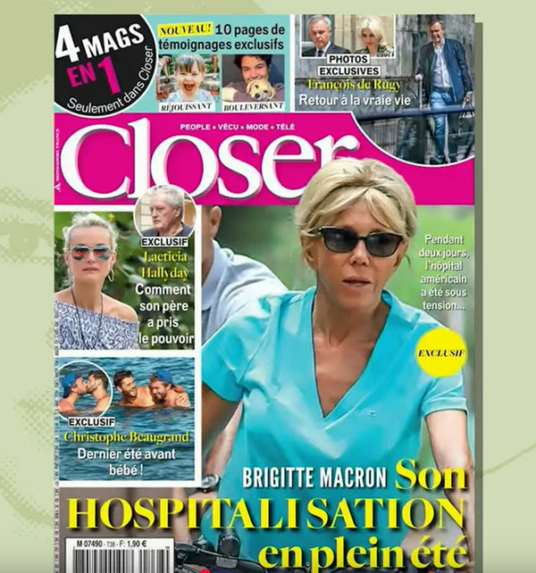 Обложка журнала Closer с Брижит Макрон Обложка журнала Closer с Брижит Макрон