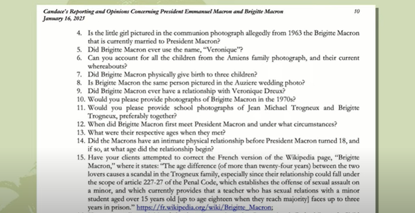 Фрагмент письма К. Оуэнс к Б. Макрон 