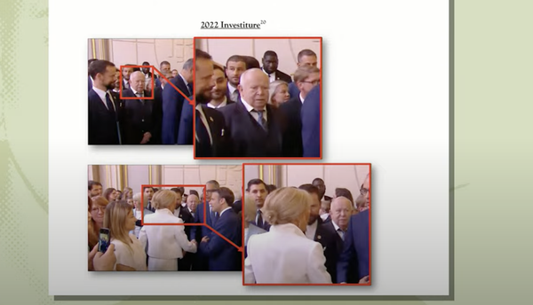 Фото маленького толстячка якобы с инаугурации Макрона, кадр из видео Фото маленького толстячка якобы с инаугурации Макрона, кадр из видео