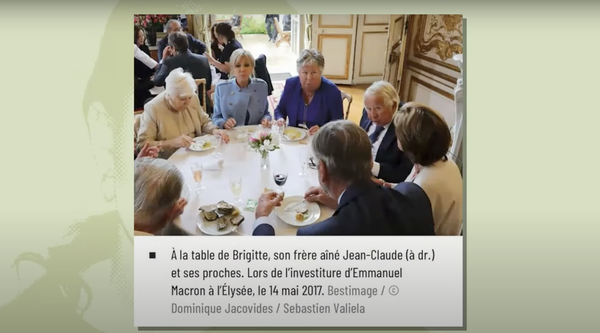 Фото обеда после церемонии инаугурации Макрона, кадр из видео