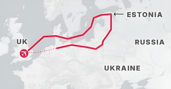 Маршрут полета B-52 Stratofortress 24.02.2025 