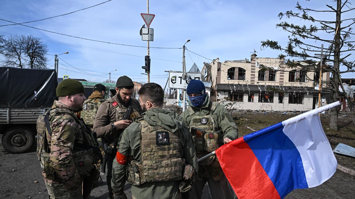 Российские военные в освобожденной Судже