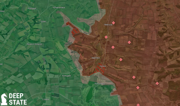 Линия фронта на Лиманском направлении по состоянию на 27 марта/DeepStateMAP