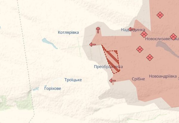 Район Котляровки, карта DeepState от 14.04.2025
